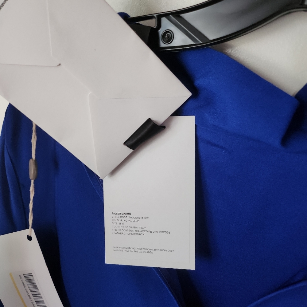 Gina Cobalt Crepe Mini Dress - Picture 8 of 11